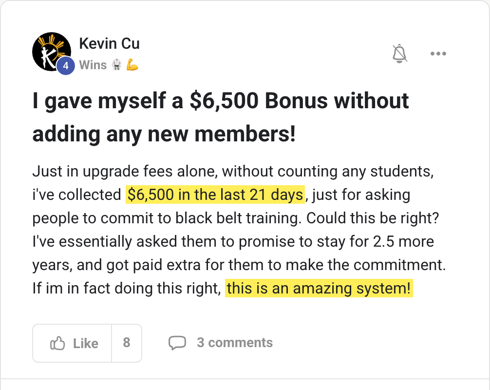 Member win: Kevin Cu collected $6,500 in 21 days